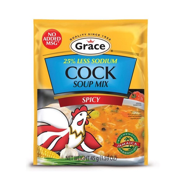 Grace Cock Soup Mix Less Salt 50g X 1 Bellair Farms Jamaica