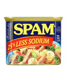 SPAM LUNCH MEAT LESS SODIUM 12oz X 1